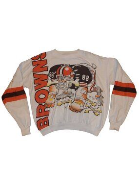 Vintage 1988 Cleveland Browns JACK DAVIS Crew Neck Sweatshirt NFL Men’s Large